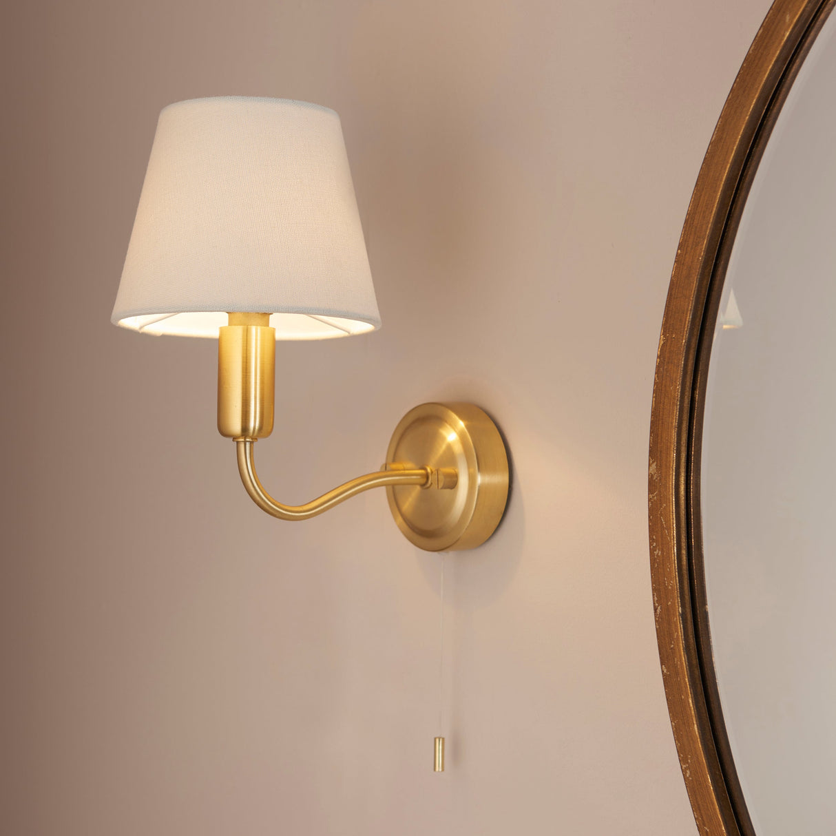 Amos Conway Bathroom Wall Light Brushed Gold – from Amos Lighting + Home