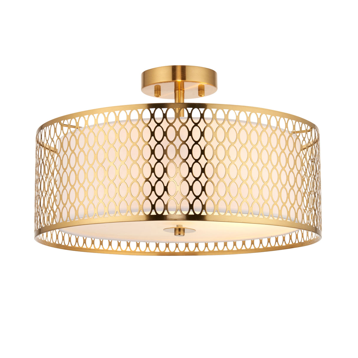 Endon Cordero Flush Ceiling Light Gold – from Amos Lighting + Home