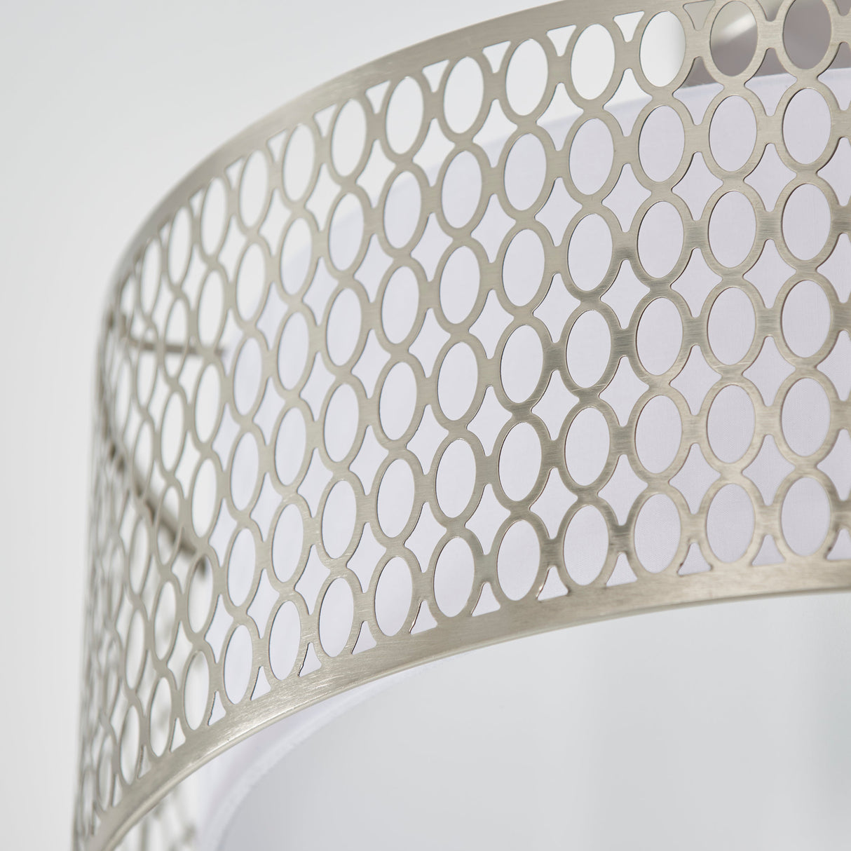 Endon Cordero Flush Ceiling Light Satin Nickel – from Amos Lighting + Home