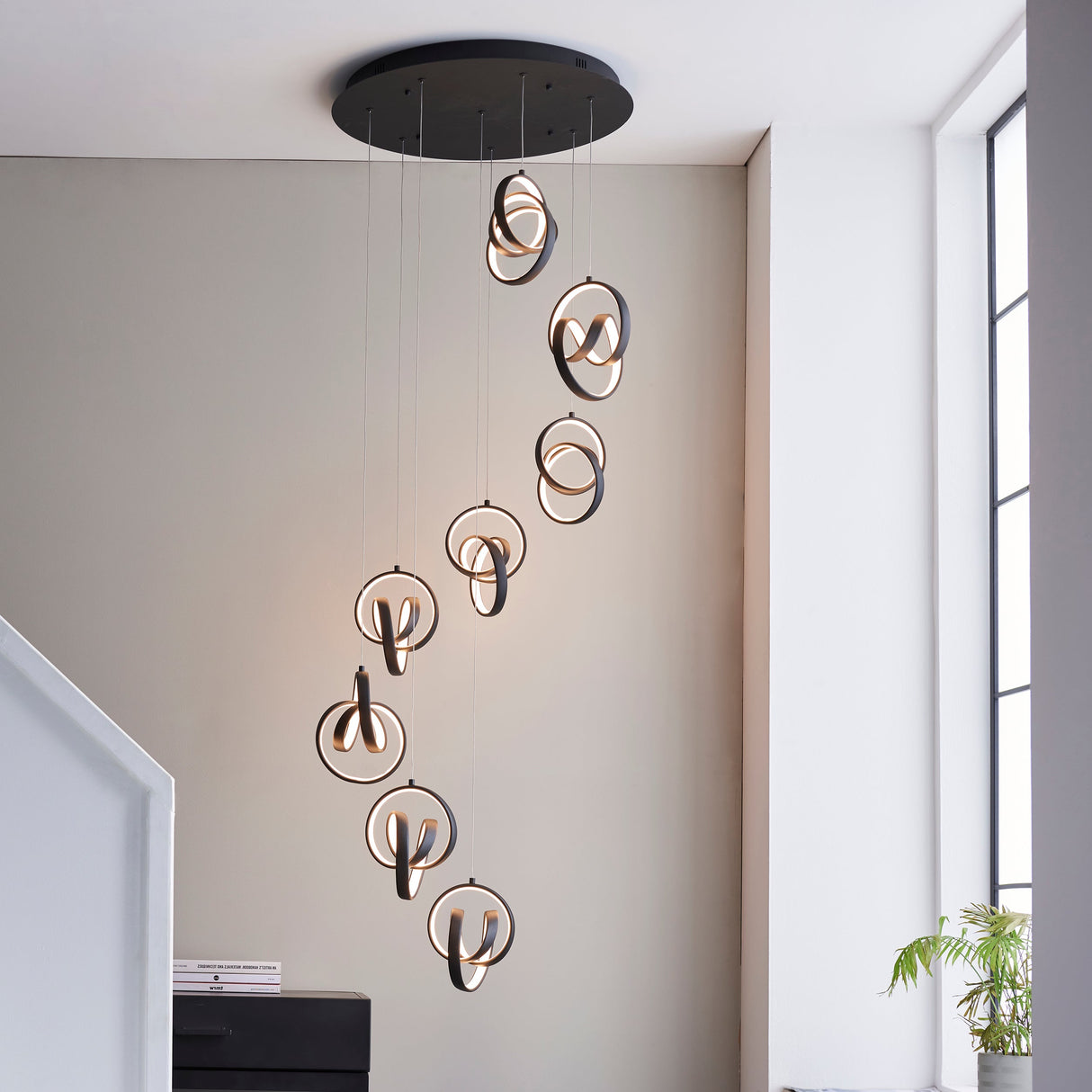 Endon Cosma Black LED 8lt Pendant Cluster – from Amos Lighting + Home