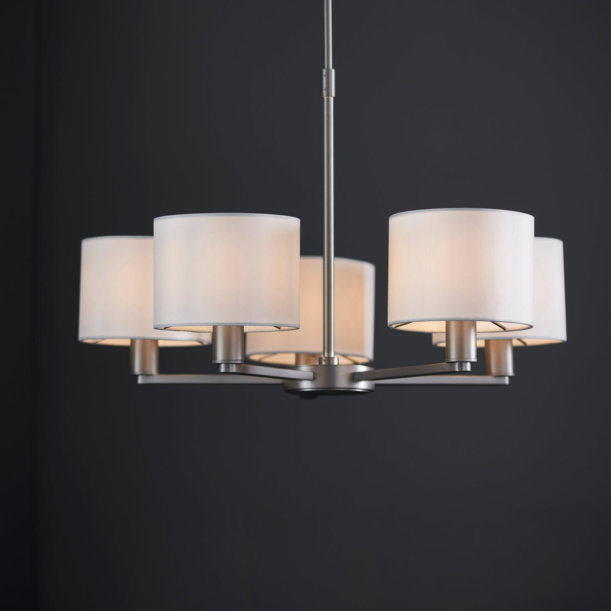 Amos Daley 5lt Pendant Matt Nickel – from Amos Lighting + Home