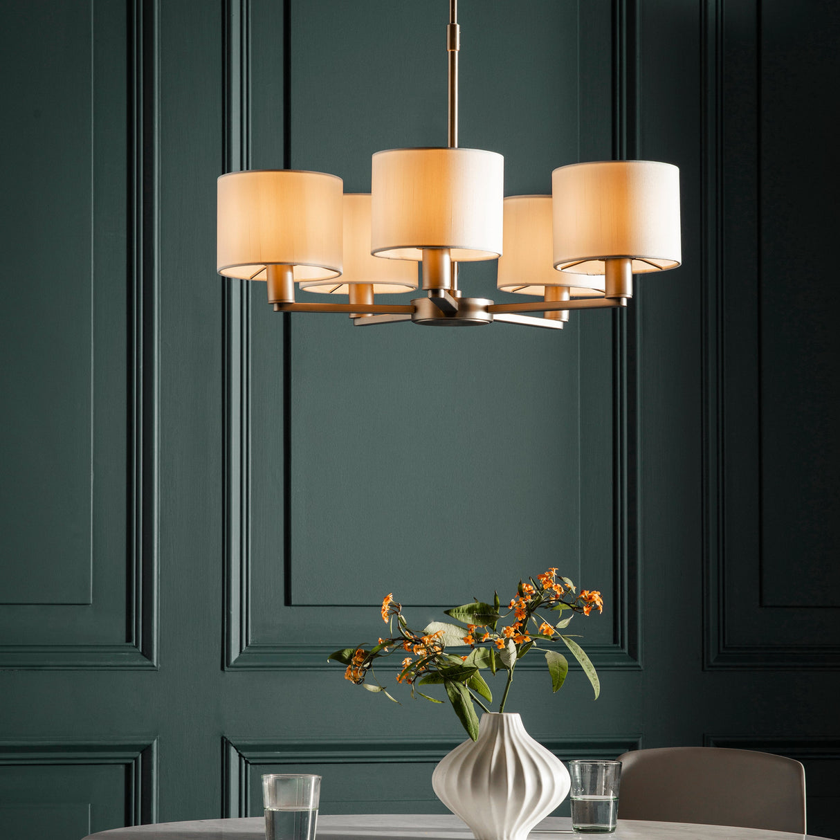 Amos Daley 5lt Pendant Matt Nickel – from Amos Lighting + Home
