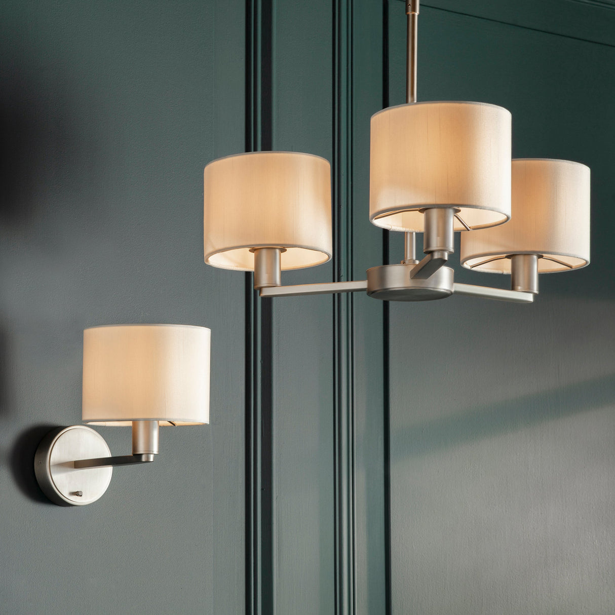 Amos Daley Wall Light Matt Nickel – from Amos Lighting + Home