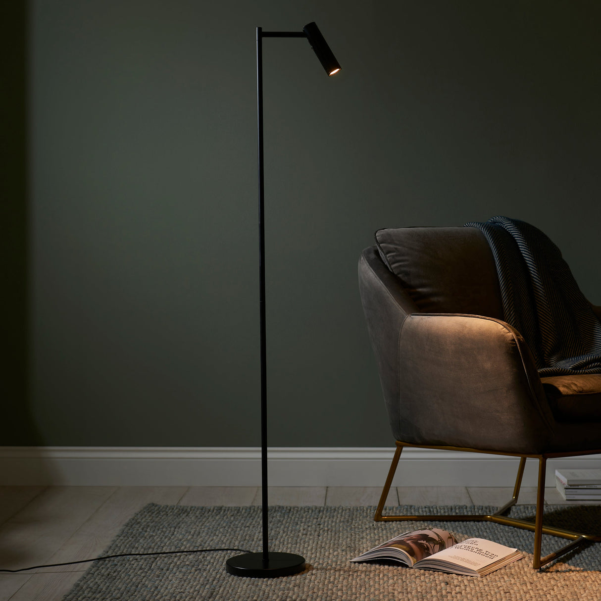Amos Dedicated Reader Floor Lamp Matt black – from Amos Lighting + Home