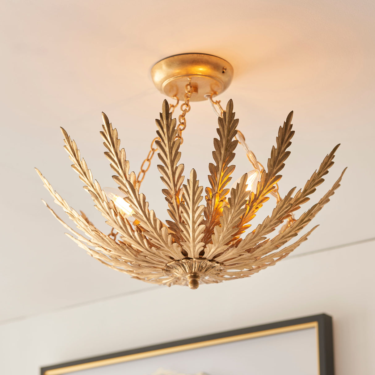 Endon Delphine 3lt Flush Gold Leaf – from Amos Lighting + Home