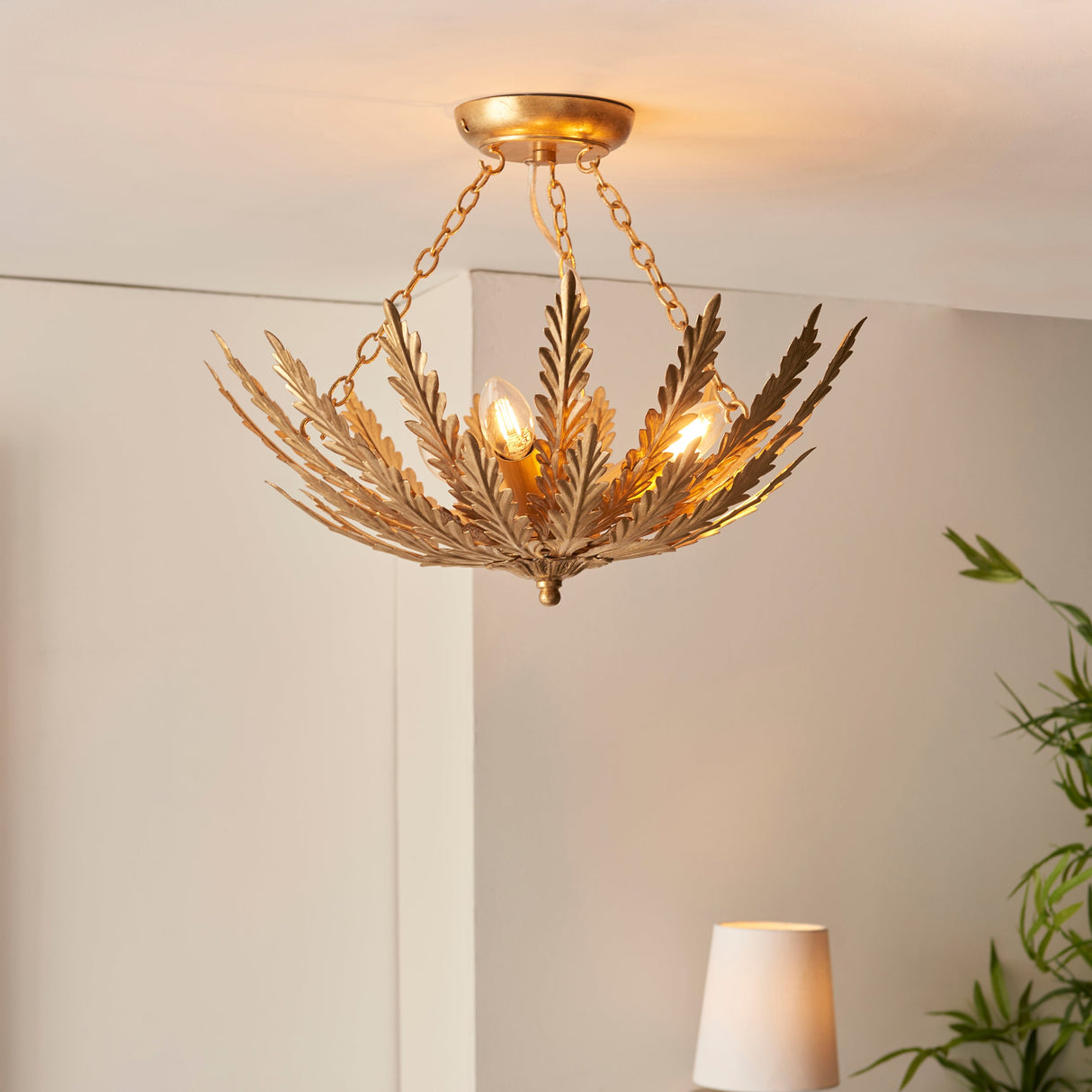 Endon Delphine 3lt Flush Gold Leaf – from Amos Lighting + Home