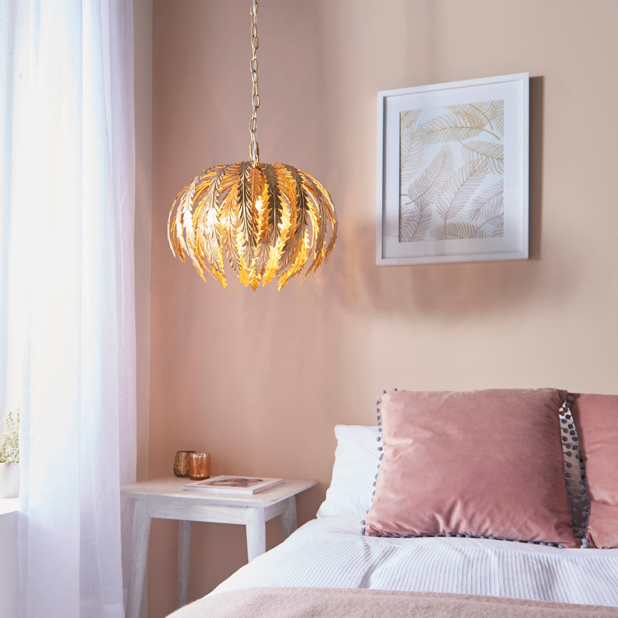 Endon Delphine Pendant Gold Leaf – from Amos Lighting + Home