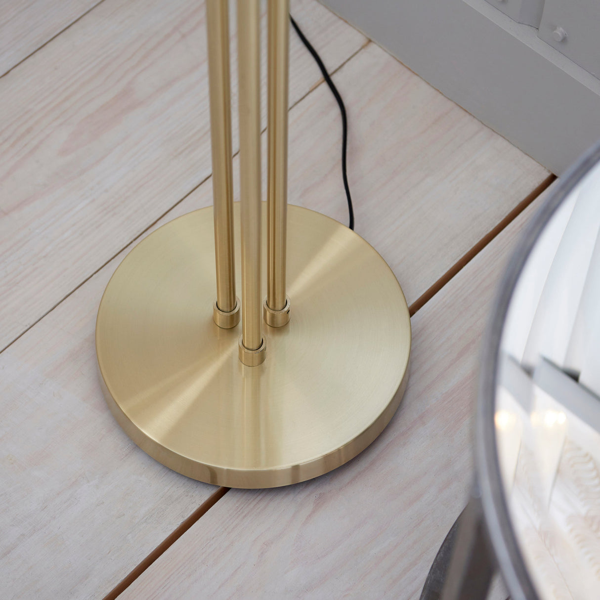 Endon Dimple Floor Lamp Satin Brass – from Amos Lighting + Home