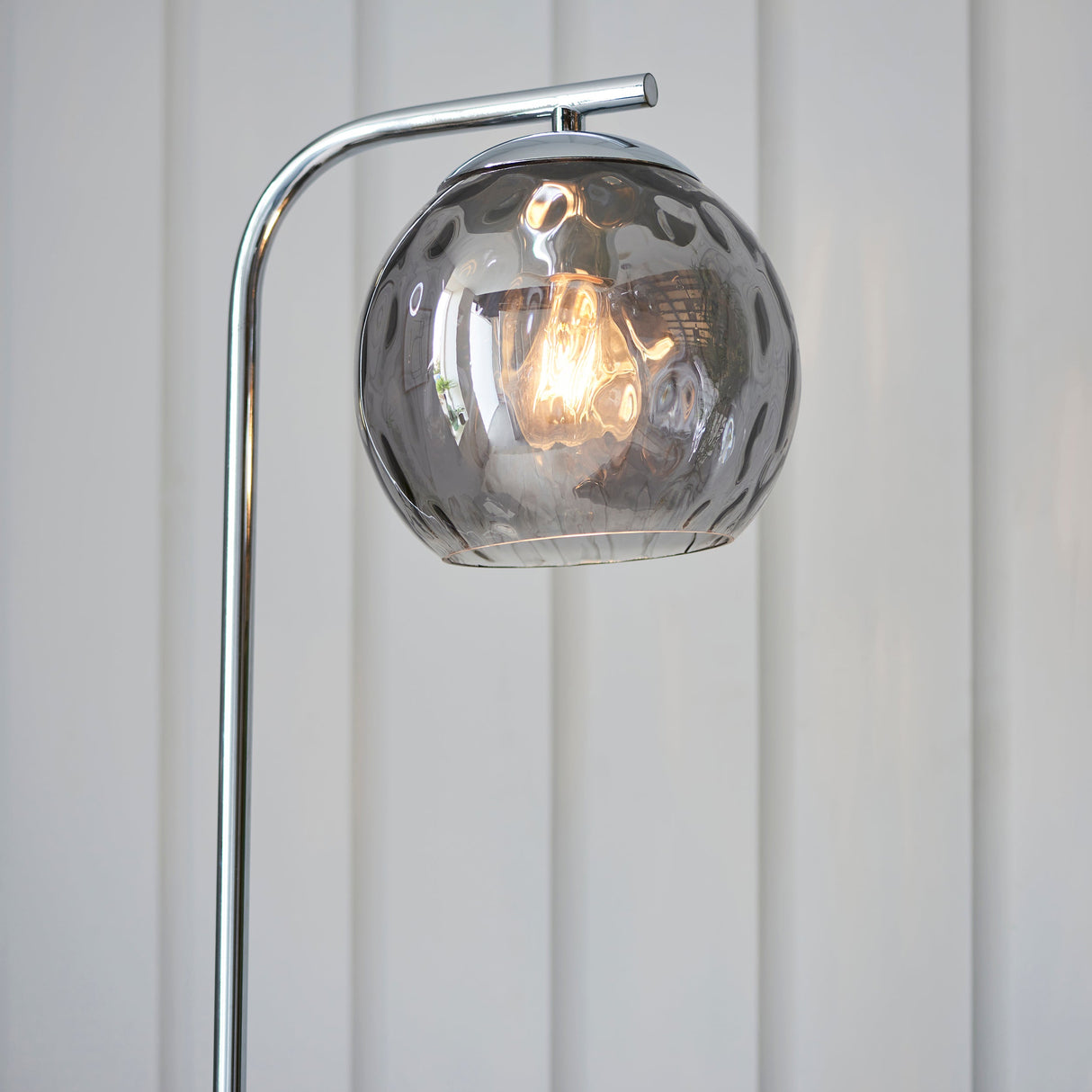 Endon Dimple Floor Lamp Smoked Glass – from Amos Lighting + Home