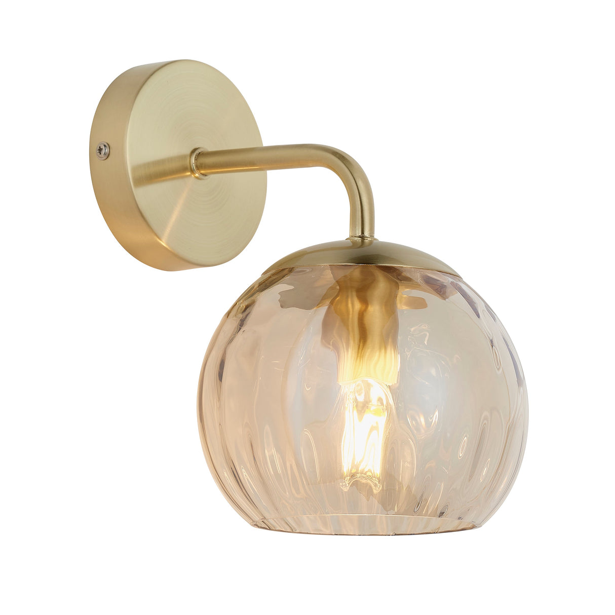 Endon Dimple Wall Light Satin Brass – from Amos Lighting + Home
