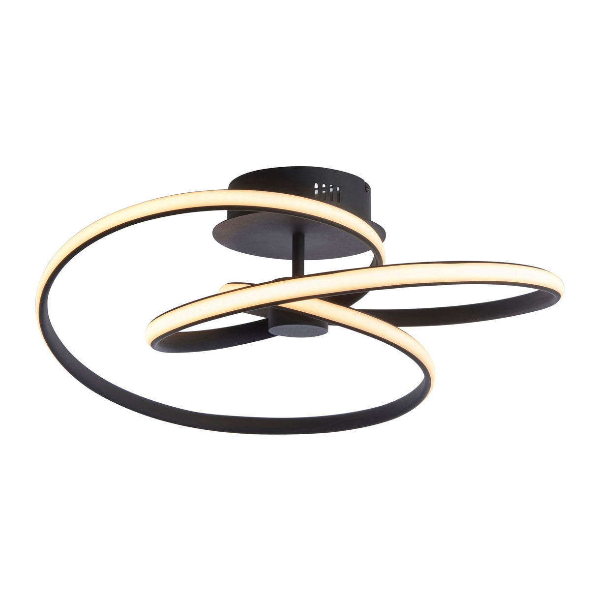 Amos Dune LED Semi flush Ceiling Light Black – from Amos Lighting + Home