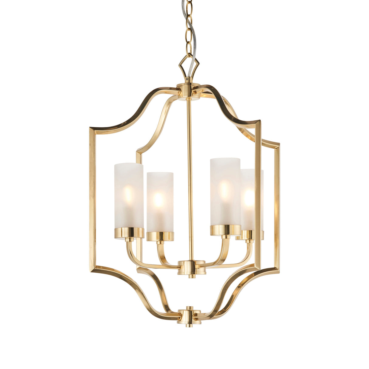 Amos Edrea Satin Brass Chandelier – from Amos Lighting + Home