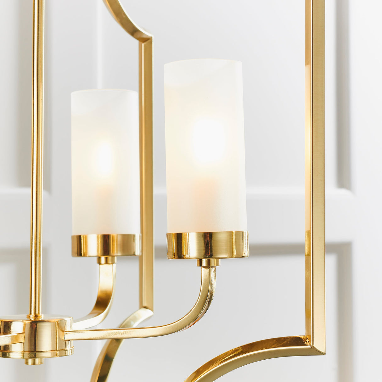 Amos Edrea Satin Brass Chandelier – from Amos Lighting + Home