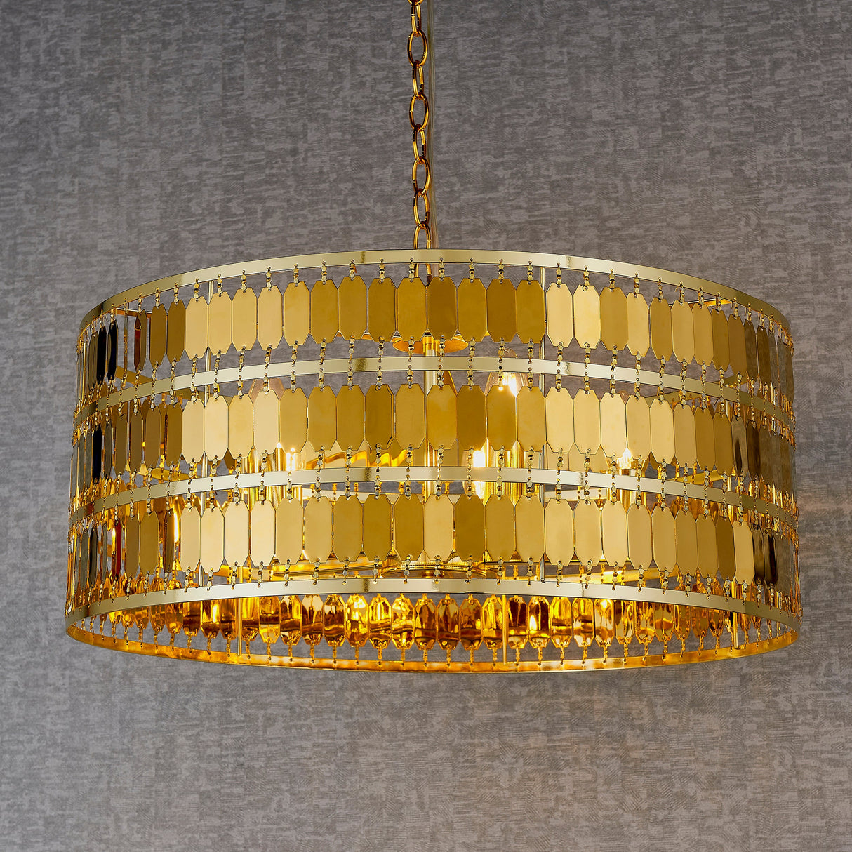 Endon Eldora 5lt Pendant Gold – from Amos Lighting + Home