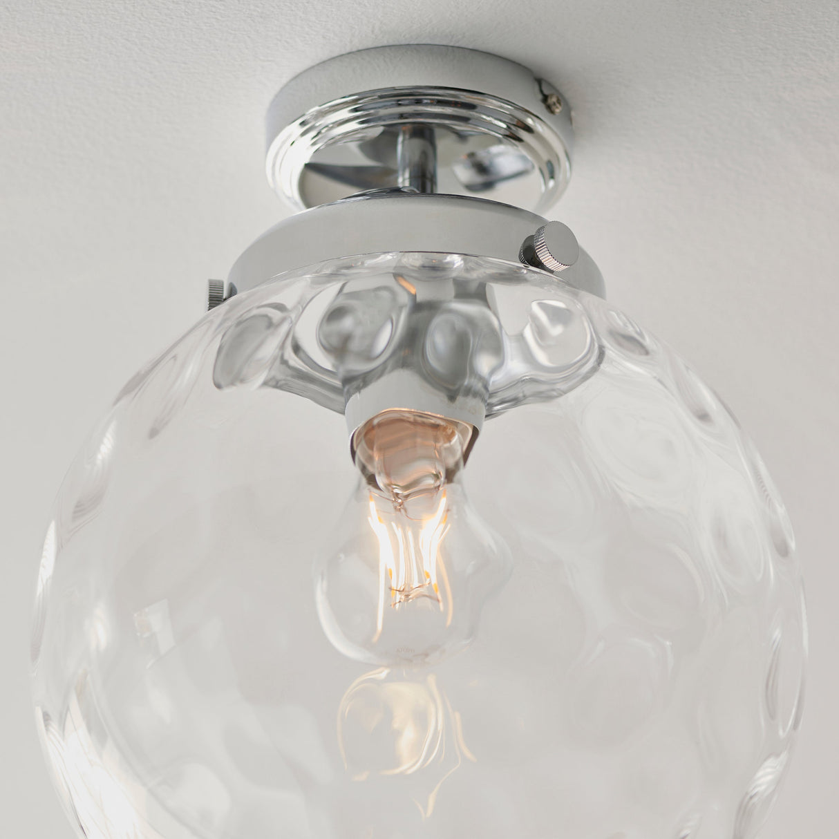 Amos Elston Flush Bathroom Ceiling Light Chrome – from Amos Lighting + Home