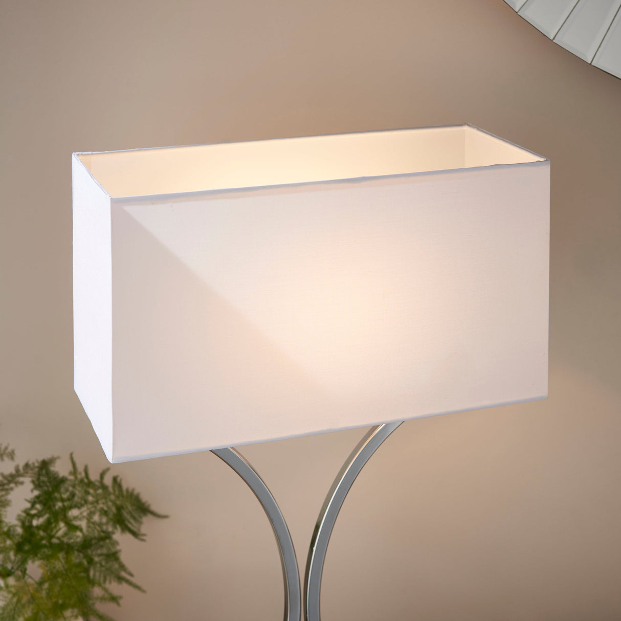 Amos Epalle Chrome Table Lamp with Shade – from Amos Lighting + Home