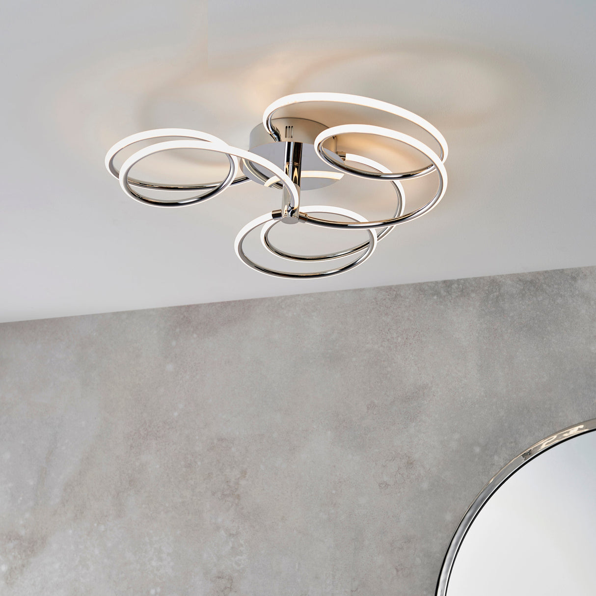 Amos Eterne 3 Light LED Ceiling Light Chrome – from Amos Lighting + Home