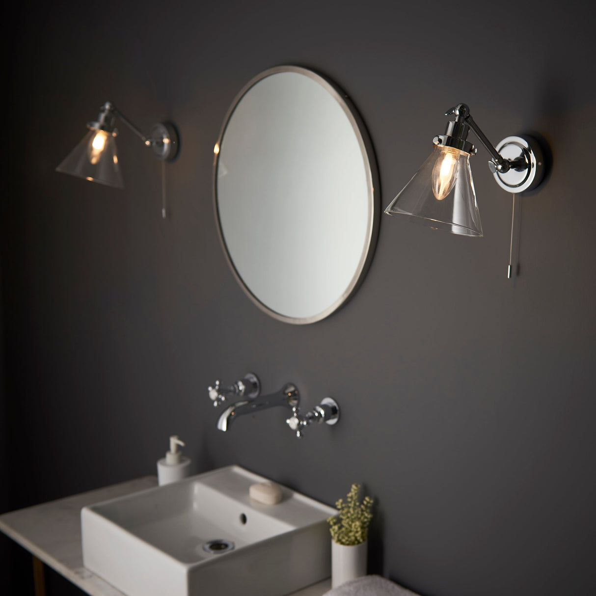 Amos Faraday Bathroom Wall Light Chrome – from Amos Lighting + Home
