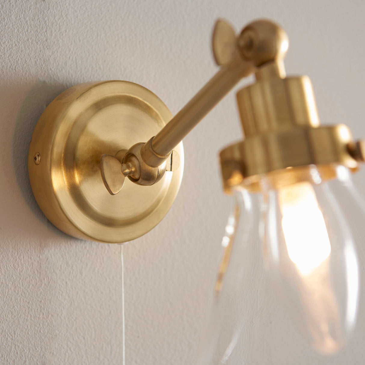 Amos Faraday Bathroom Wall Light Satin Brass – from Amos Lighting + Home