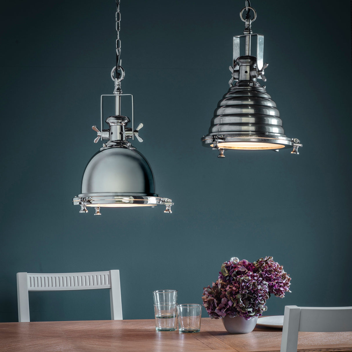 Amos Fenton Bright Nickel Pendant – from Amos Lighting + Home