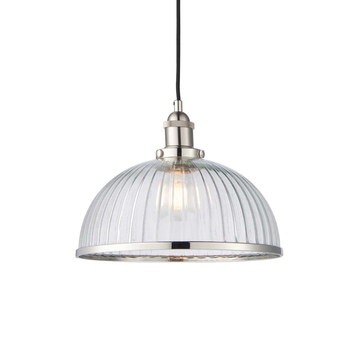 Amos Fluted Hansen Pendant Nickel – from Amos Lighting + Home