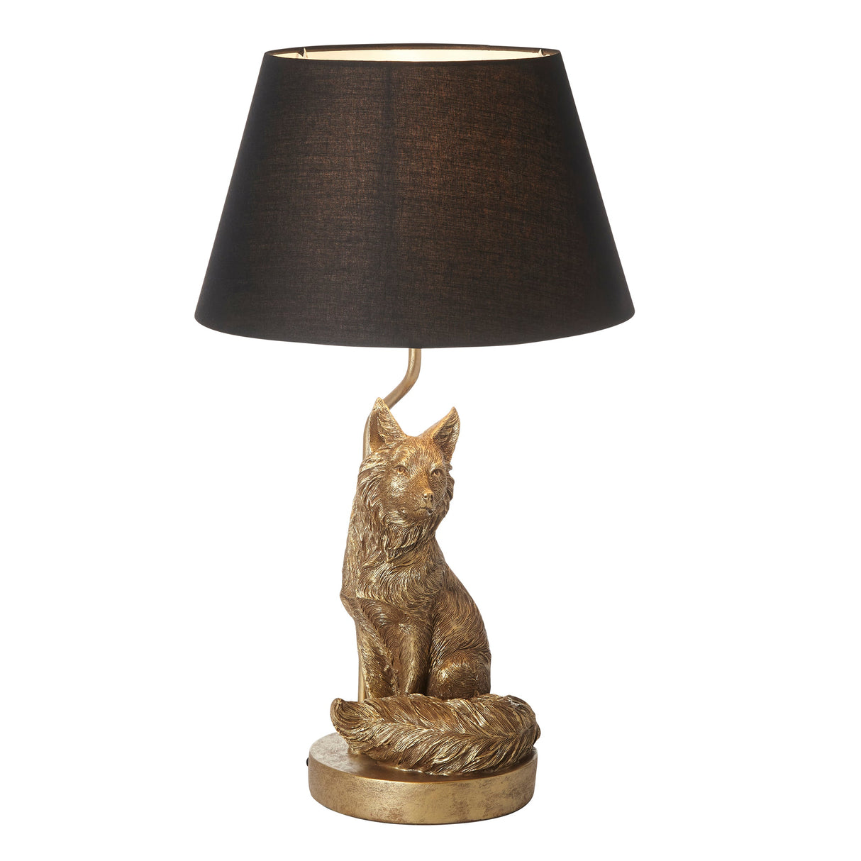 Amos Fox Table Lamp Vintage Gold with Shade – from Amos Lighting + Home