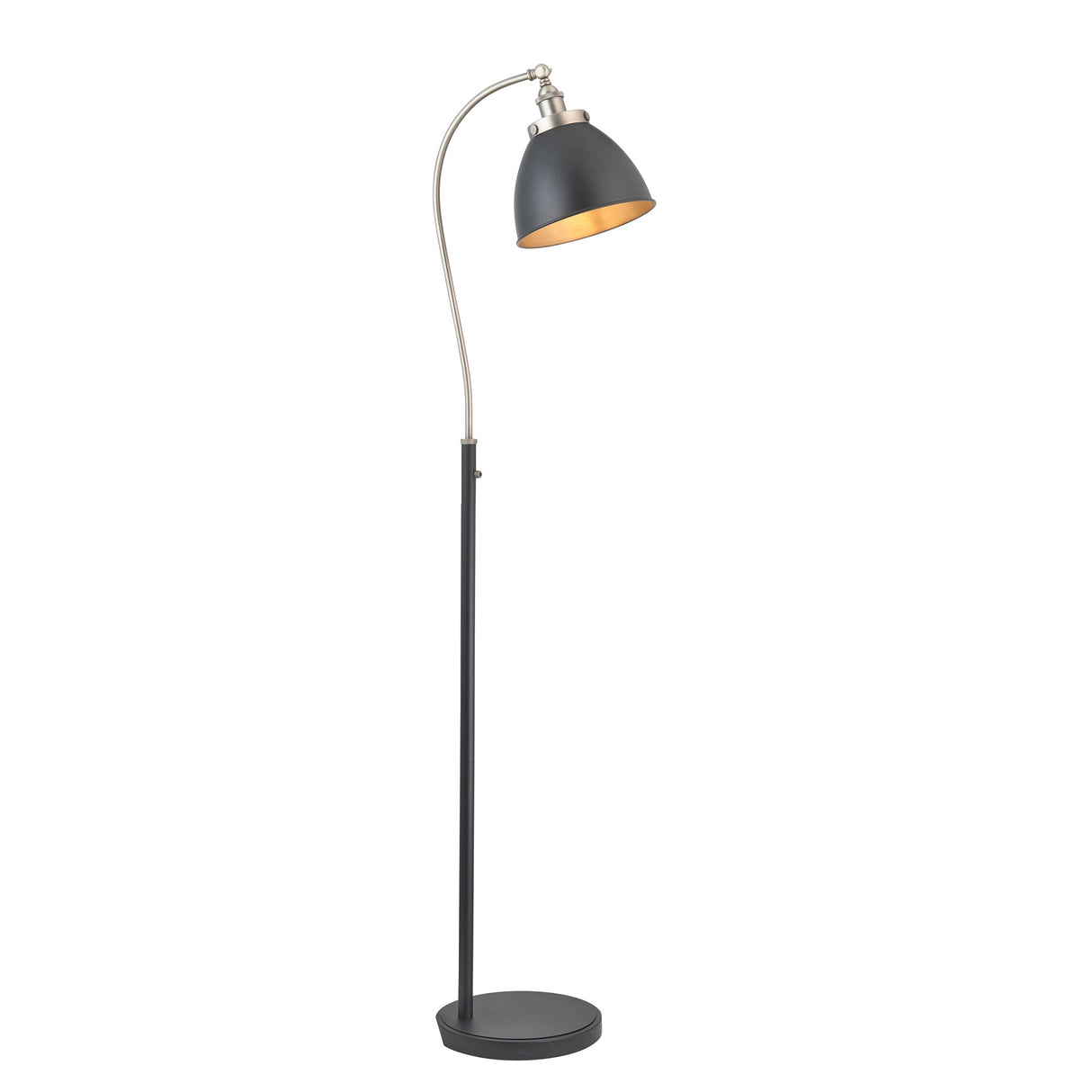 Amos Franklin Floor Lamp Matt Black & Pewter – from Amos Lighting + Home