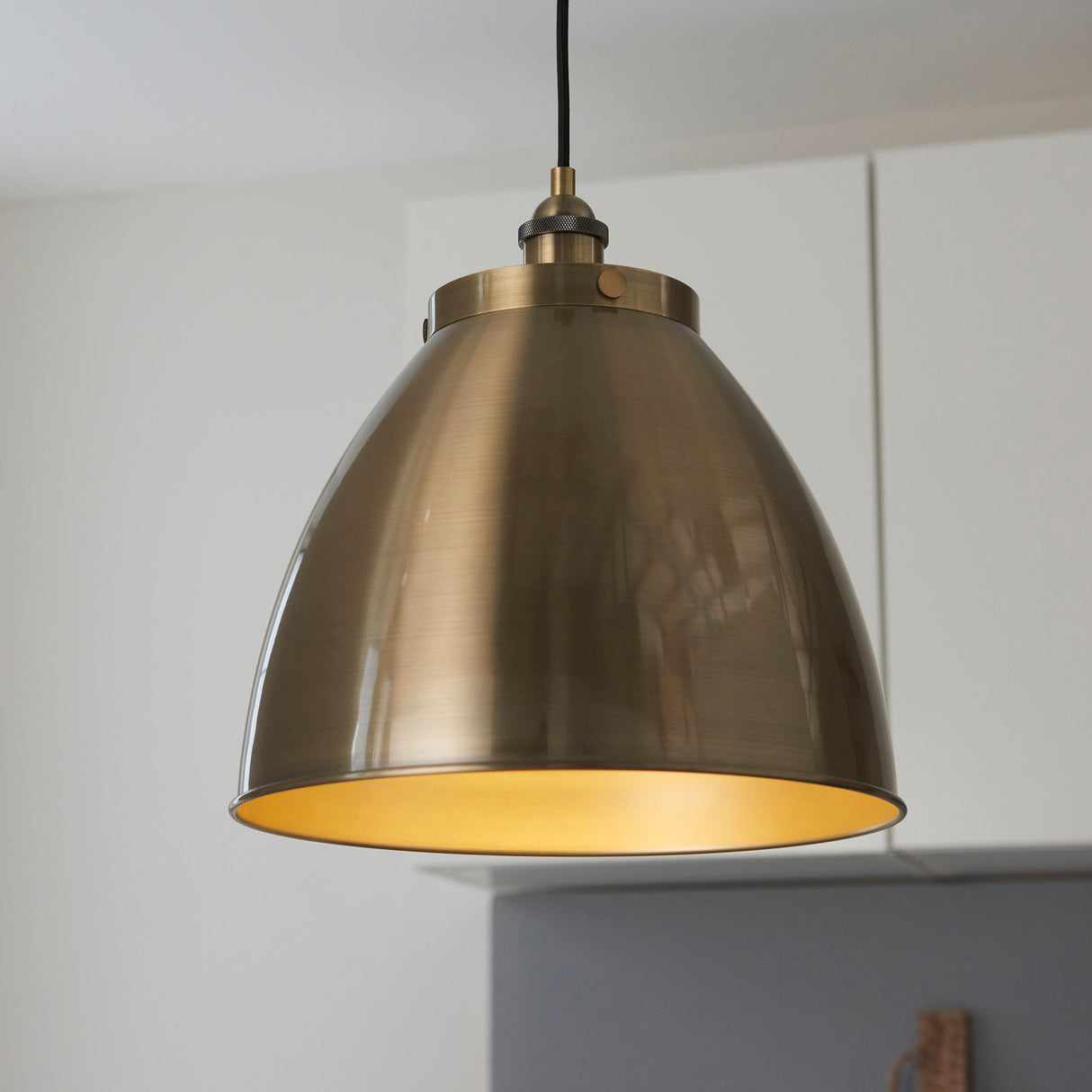 Amos Franklin Pendant Large Antique Brass – from Amos Lighting + Home
