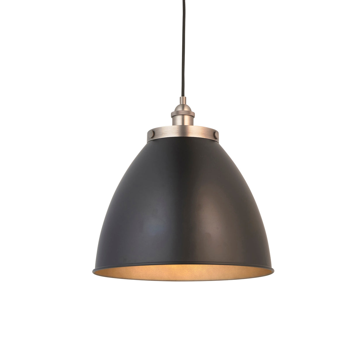 Amos Franklin Pendant Large Matt Black & Pewter – from Amos Lighting + Home