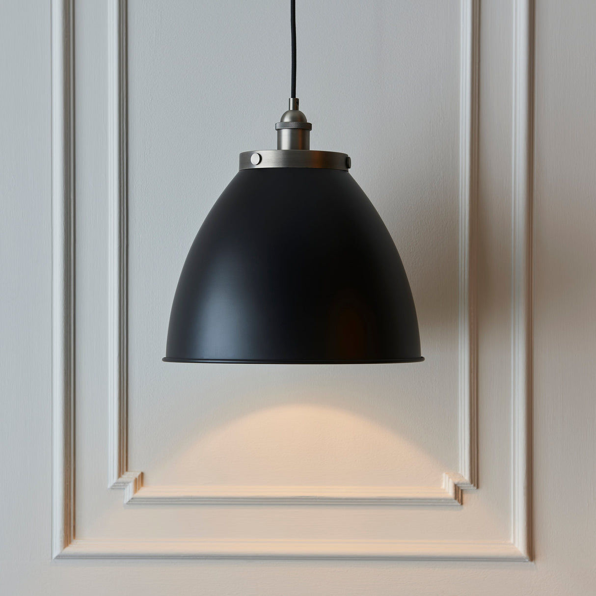 Amos Franklin Pendant Large Matt Black & Pewter – from Amos Lighting + Home