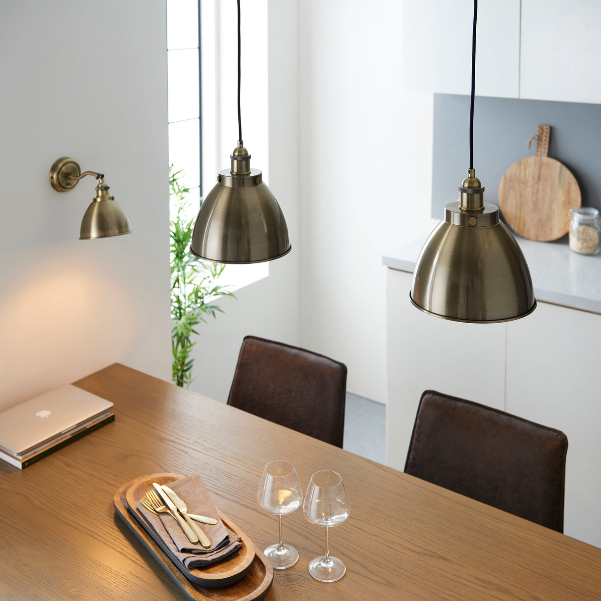 Amos Franklin Pendant Small Antique Brass – from Amos Lighting + Home