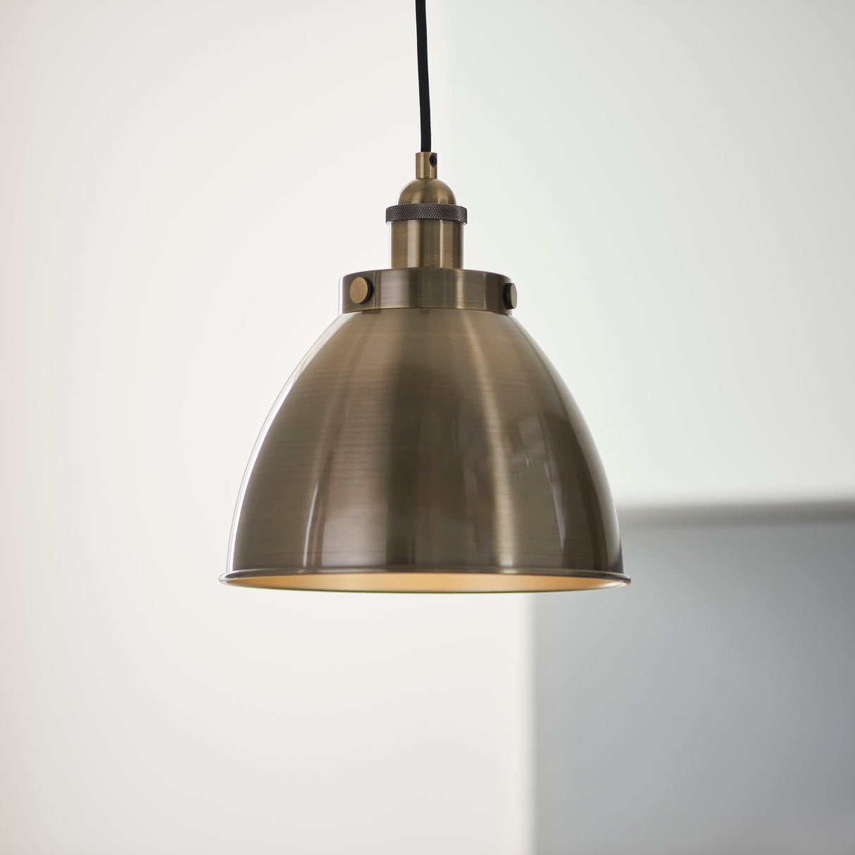Amos Franklin Pendant Small Antique Brass – from Amos Lighting + Home