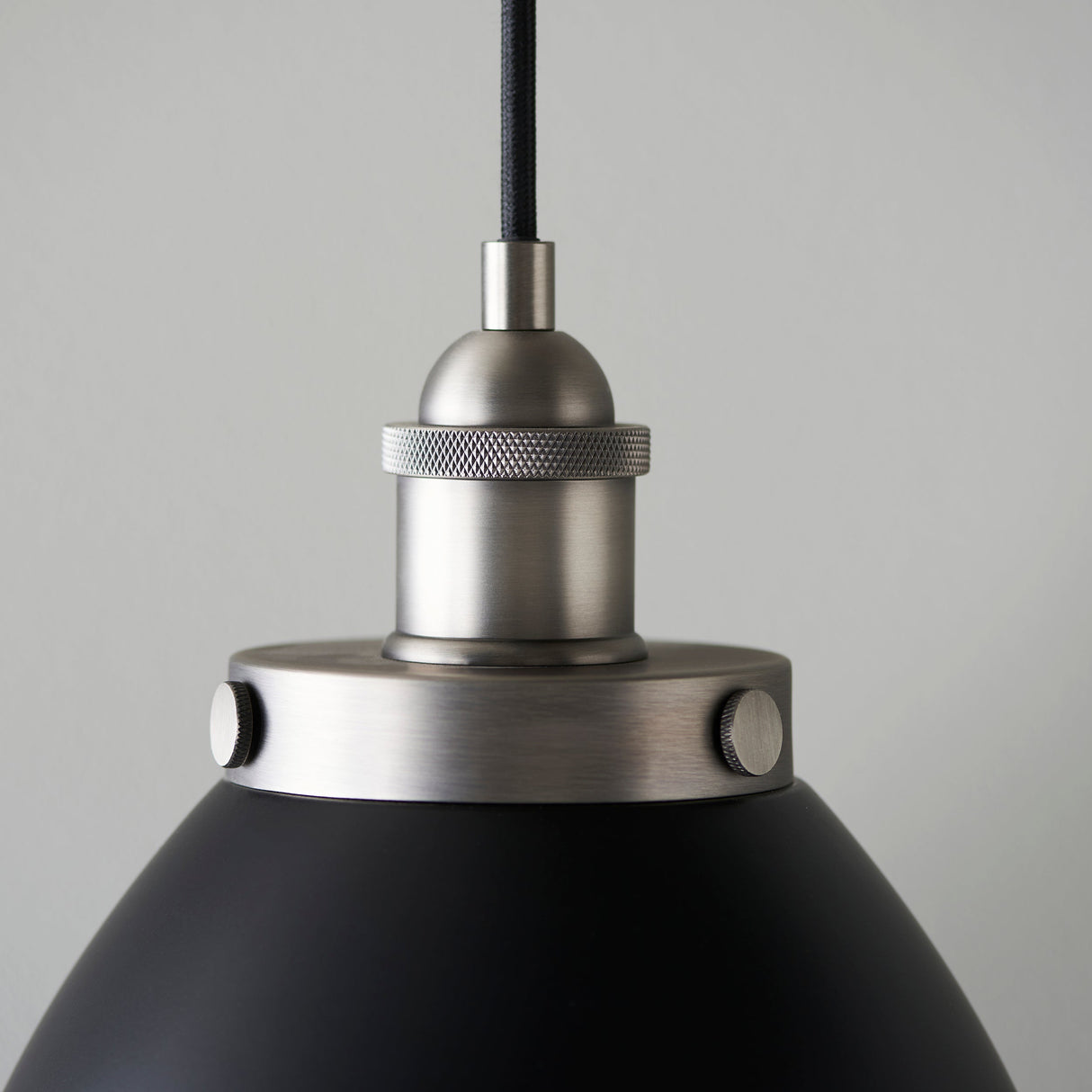 Amos Franklin Pendant Small Matt Black & Pewter – from Amos Lighting + Home