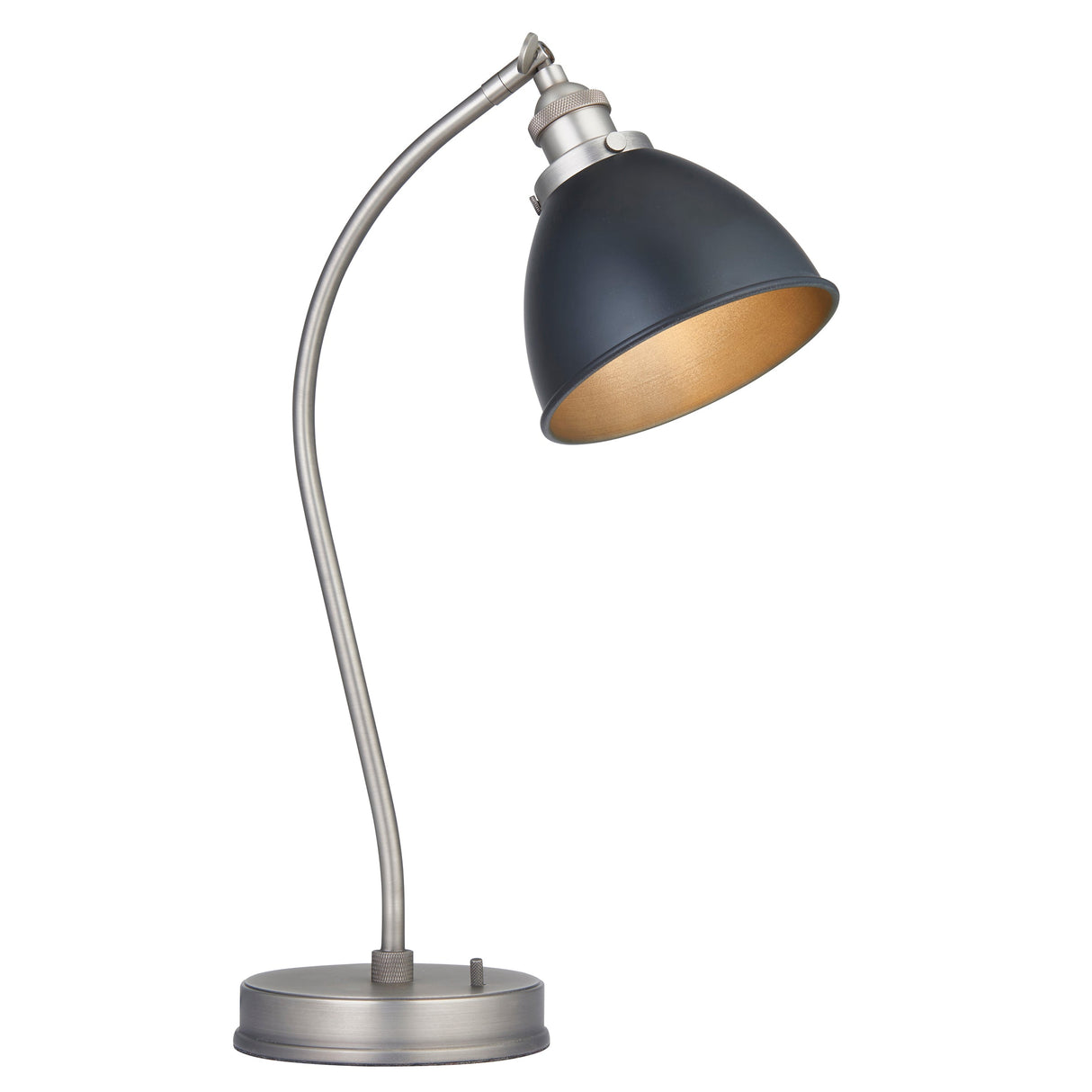 Amos Franklin Table Lamp Matt Black & Pewter – from Amos Lighting + Home
