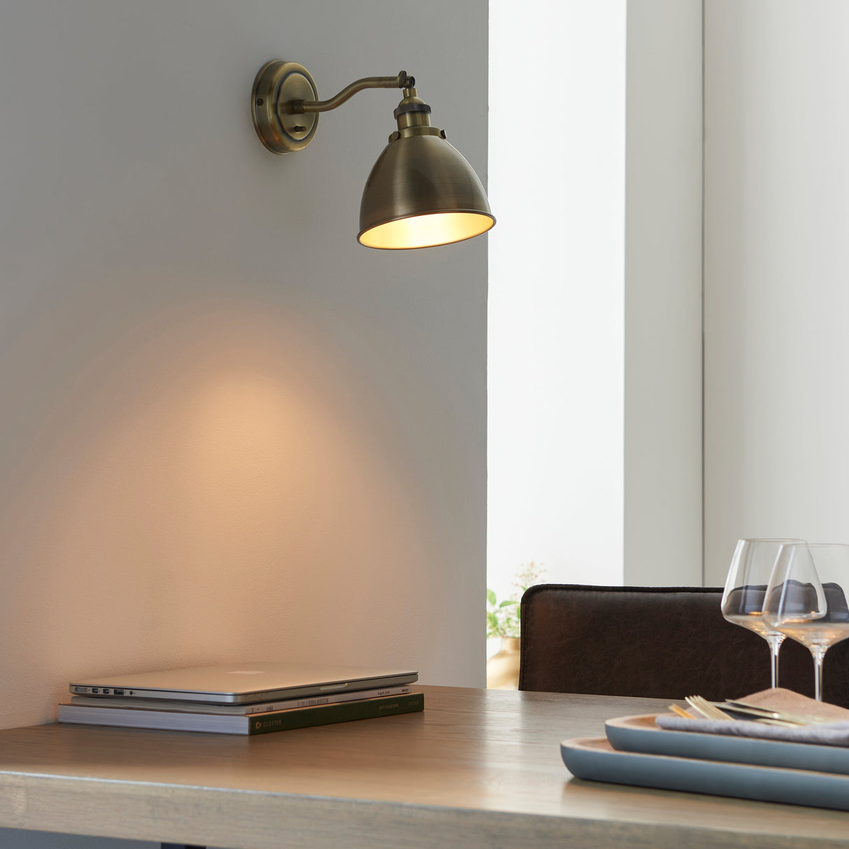 Amos Franklin Wall Light Antique Brass – from Amos Lighting + Home