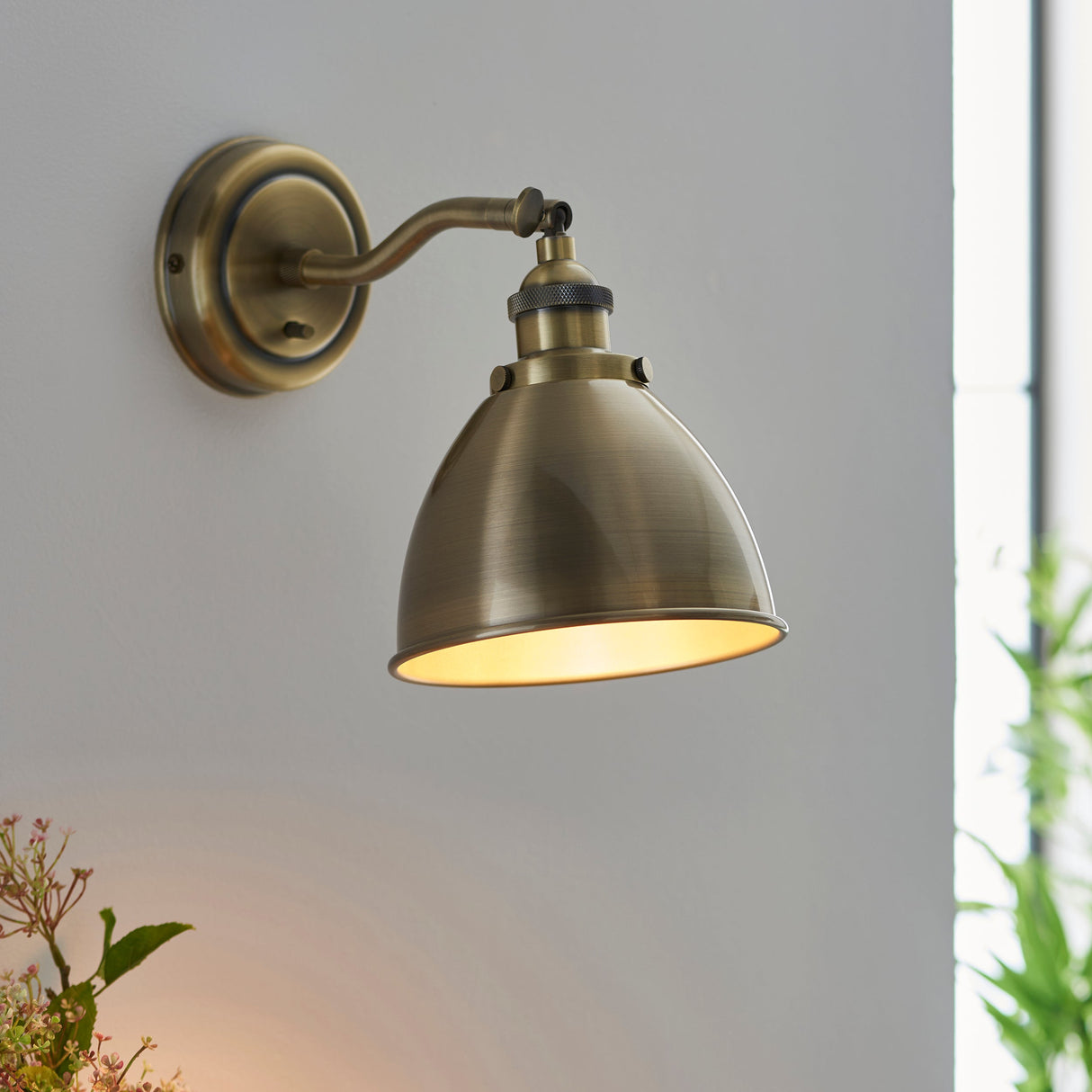 Amos Franklin Wall Light Antique Brass – from Amos Lighting + Home