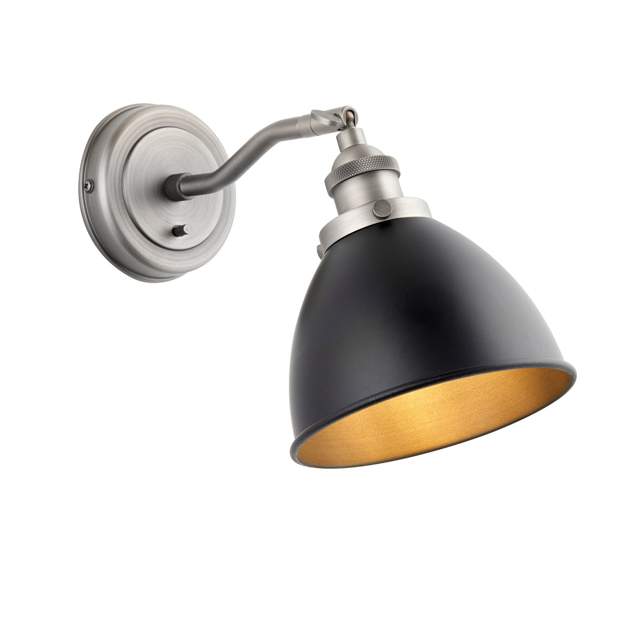Amos Franklin Wall Light Matt Black & Aged Brass – from Amos Lighting + Home