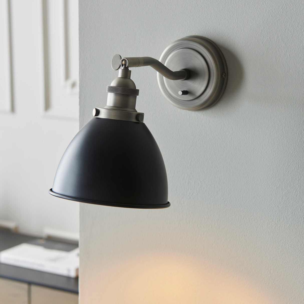 Amos Franklin Wall Light Matt Black & Aged Brass – from Amos Lighting + Home