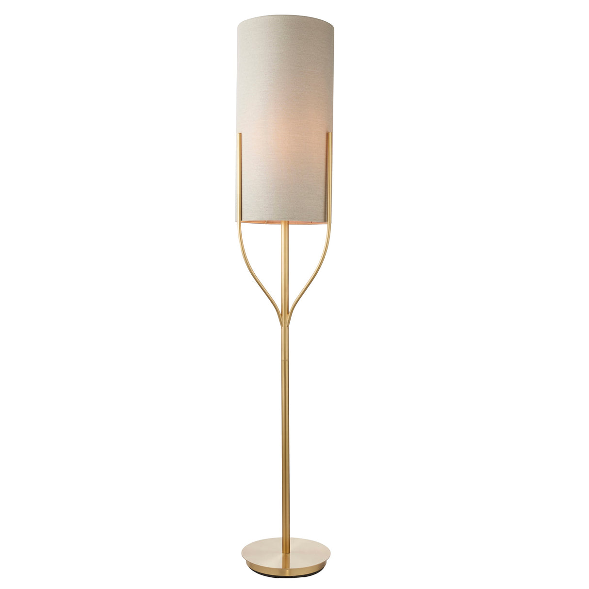 Amos Fraser Satin Brass Floor Lamp with Shade – from Amos Lighting + Home