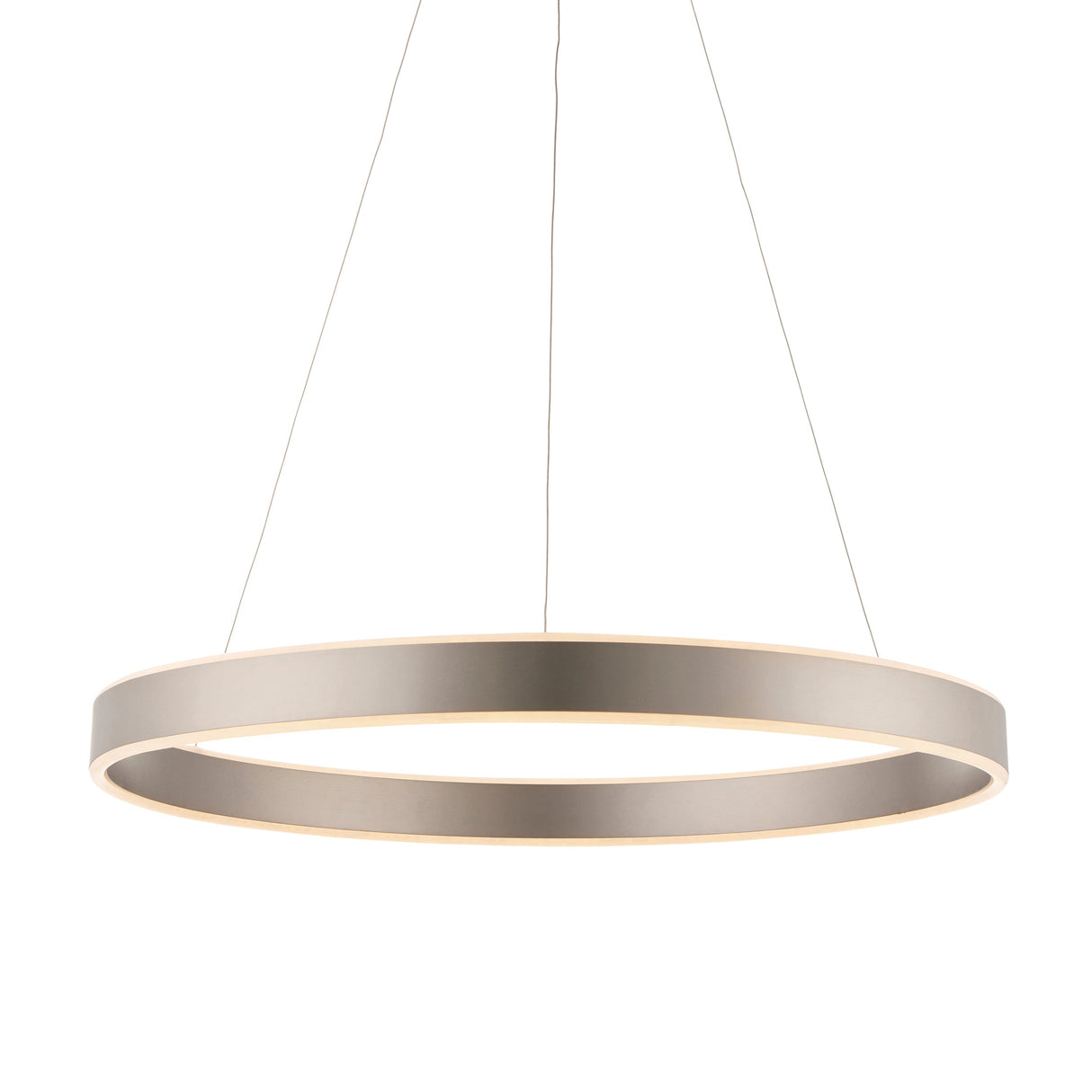 Amos Gen Ring LED Pendant Matt Nickel – from Amos Lighting + Home