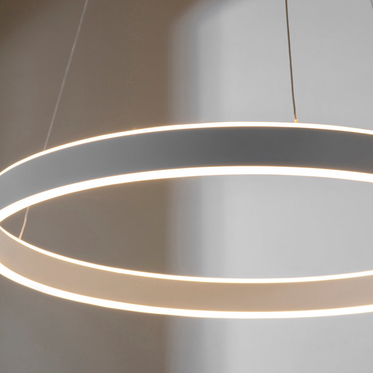 Amos Gen Ring LED Pendant Matt Nickel – from Amos Lighting + Home