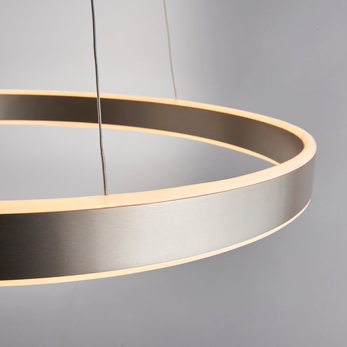 Amos Gen Ring LED Pendant Matt Nickel – from Amos Lighting + Home