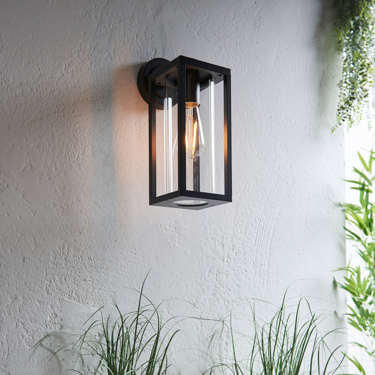 Endon Hamden Outdoor Wall Light Textured Black – from Amos Lighting + Home