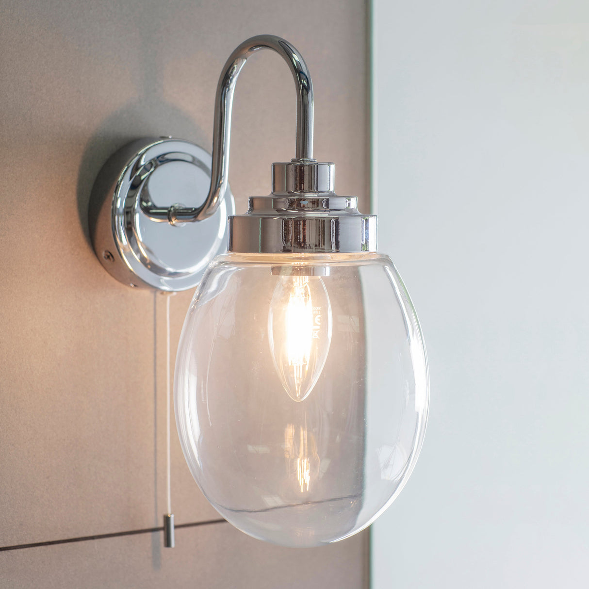 Amos Hampton Bathroom Wall Light IP44 – from Amos Lighting + Home