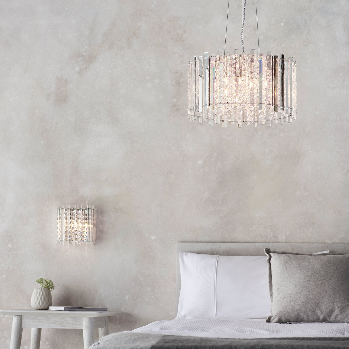Endon Hanna Chrystal Pendant Chrome – from Amos Lighting + Home
