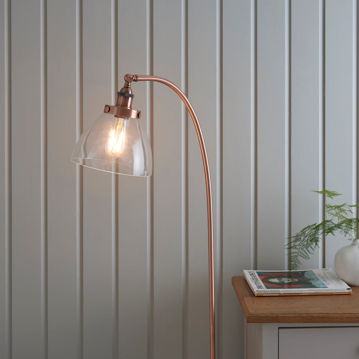 Amos Hansen Floor Lamp Aged Copper – from Amos Lighting + Home