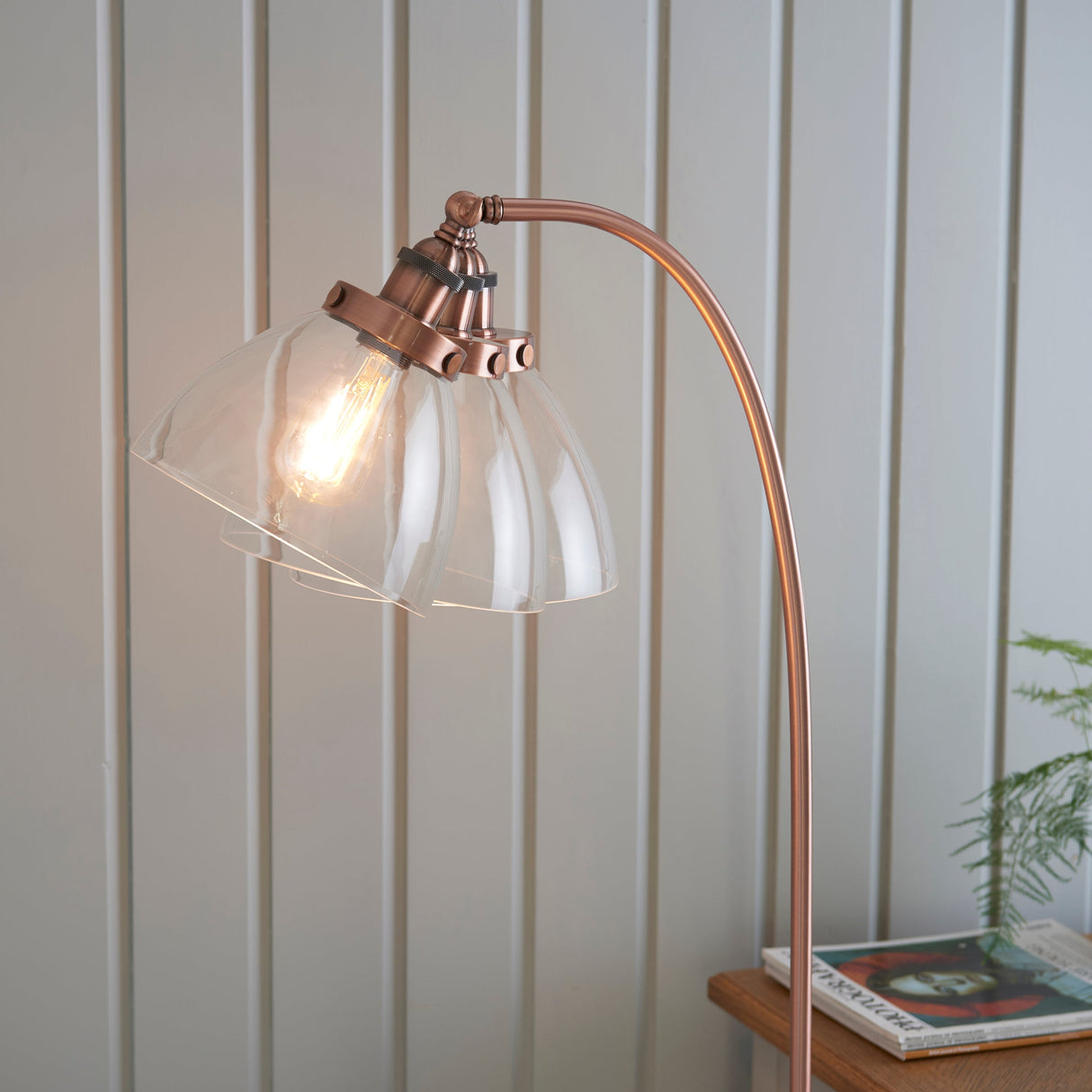 Amos Hansen Floor Lamp Aged Copper – from Amos Lighting + Home