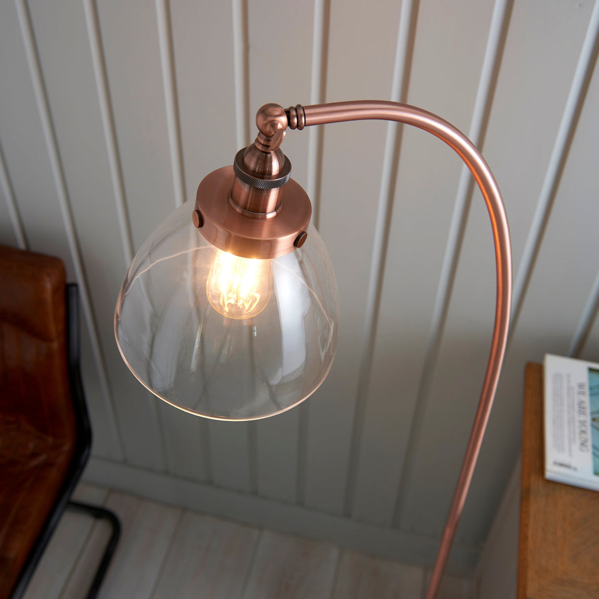 Amos Hansen Floor Lamp Aged Copper – from Amos Lighting + Home