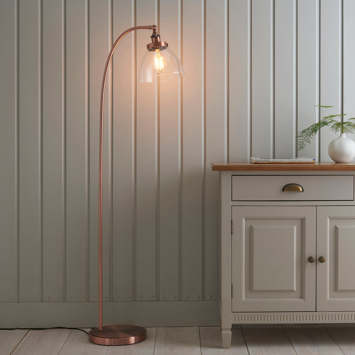 Amos Hansen Floor Lamp Aged Copper – from Amos Lighting + Home