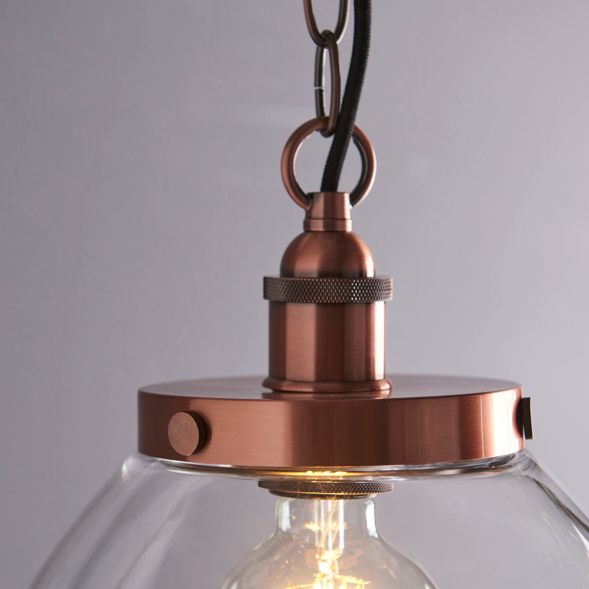 Amos Hansen Grand Pendant Aged Copper – from Amos Lighting + Home